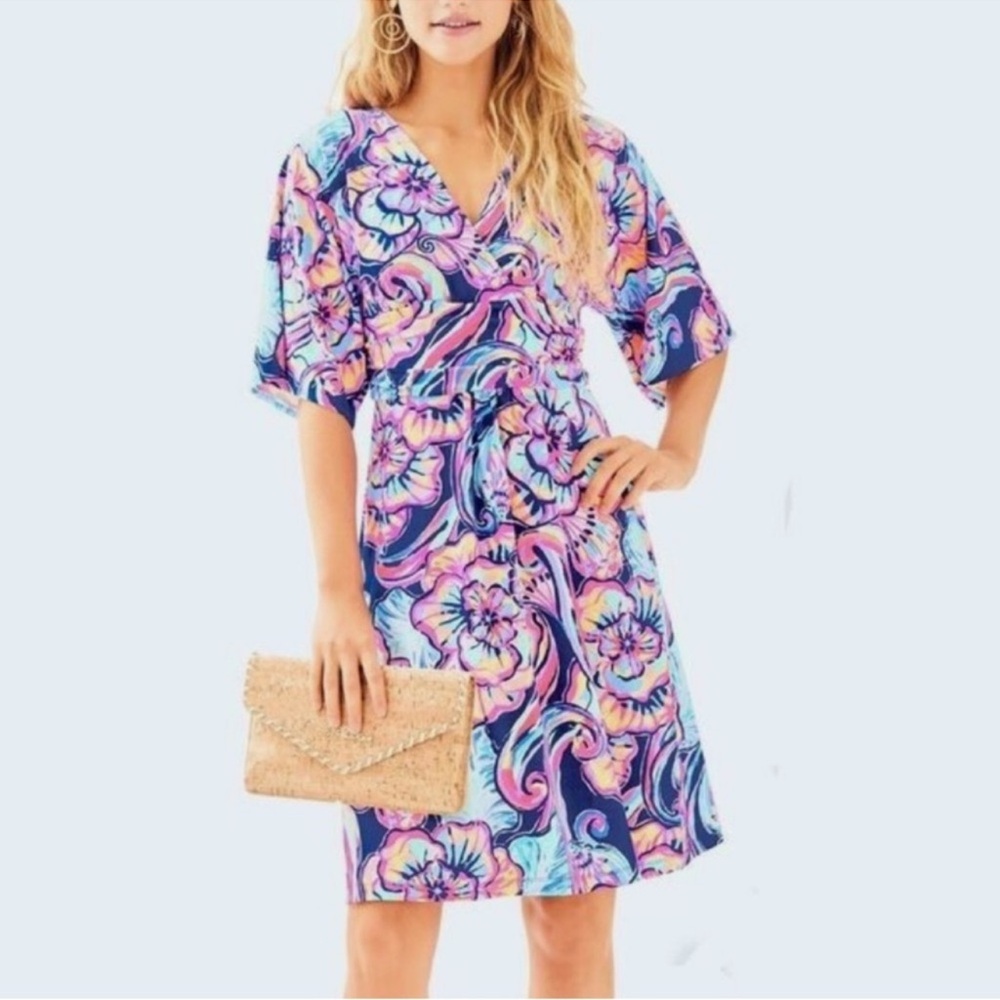 Lilly Pulitzer Parigi Floral Kimono Sleeve Dress
